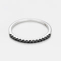 Bague "Alliance Sobriété" Diamants Noirs 0,14Ct/15