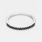 "Sobriété" Ring, Black 0.14Ct/15 - 375/1000 White Gold