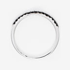 "Sobriété" Ring, Black 0.14Ct/15 - 375/1000 White Gold