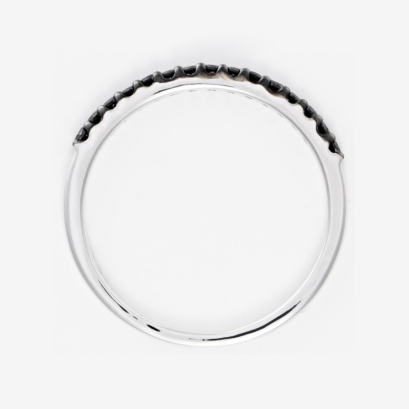 "Sobriété" Ring, Black 0.14Ct/15 - 375/1000 White Gold