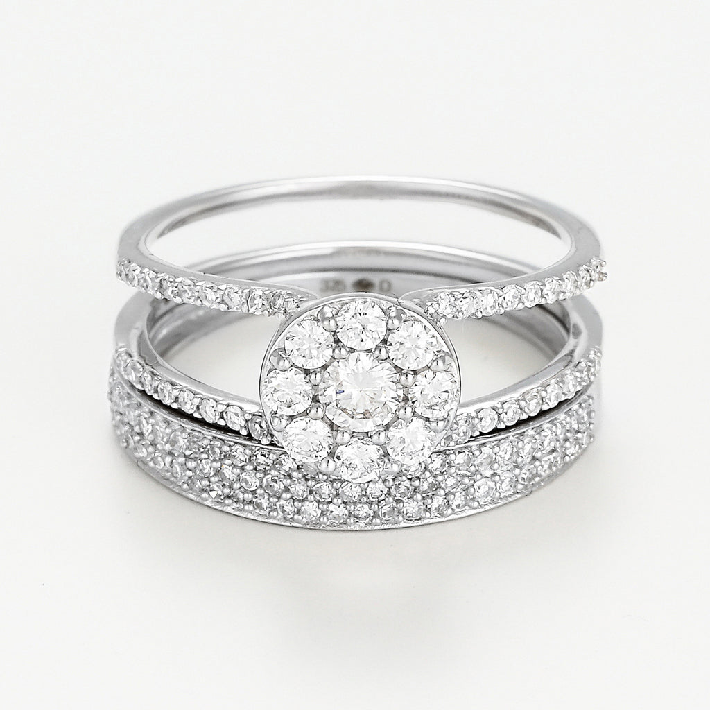 Anillo Duo Emboité “Magical Duo” D0.64Ct/108 – Oro blanco