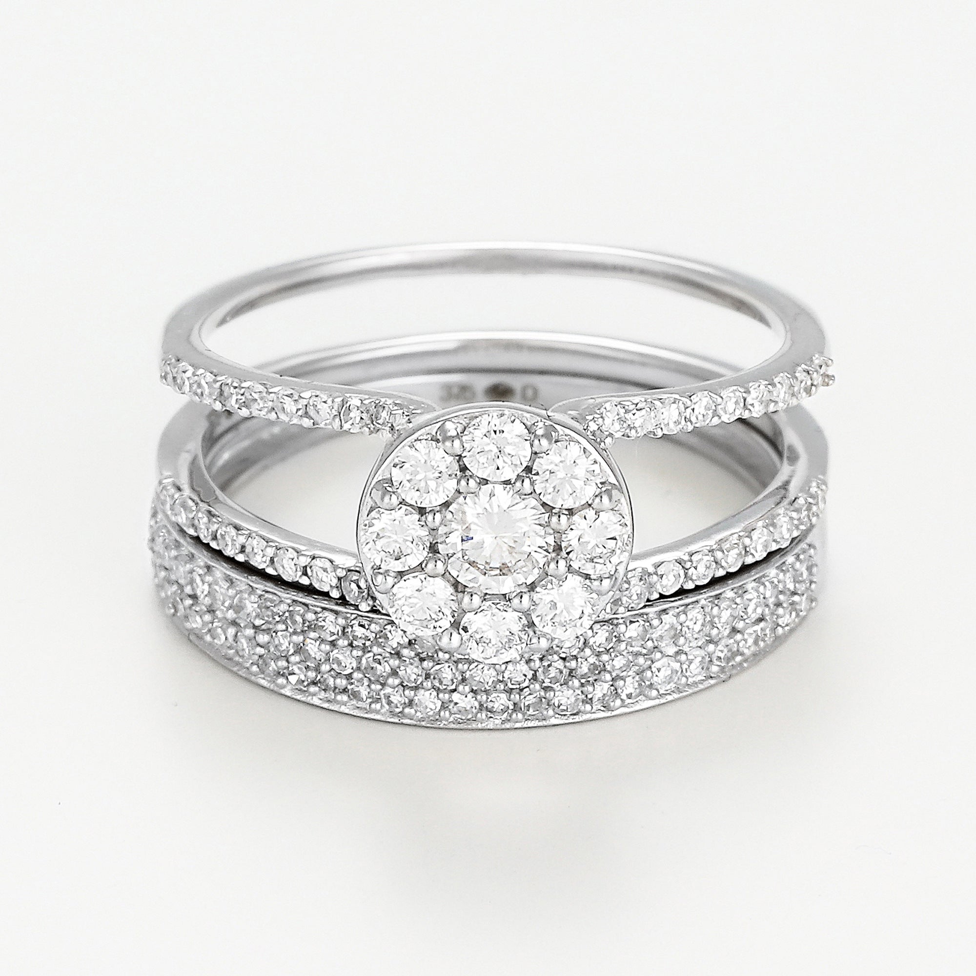 Anillo Duo Emboité “Magical Duo” D0.64Ct/108 – Oro blanco