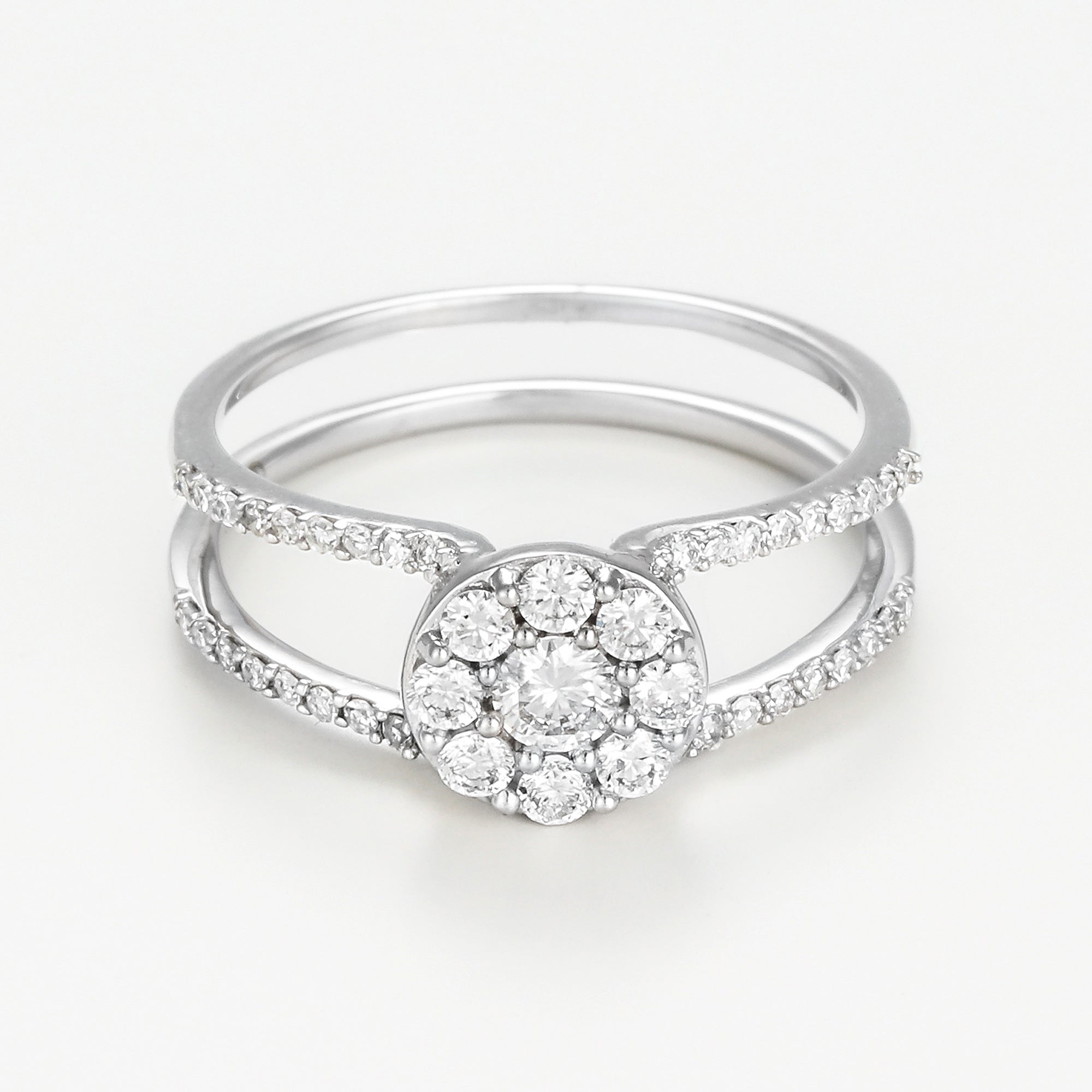 Anillo Duo Emboité “Magical Duo” D0.64Ct/108 – Oro blanco