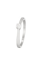 Bague "Solitaire Envoûtant" D0,11/1 - Or Blanc 375/1000