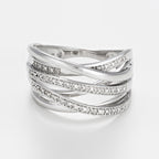 Anillo “Méli-Mélo Scintillant” D0.12/40 – Oro blanco