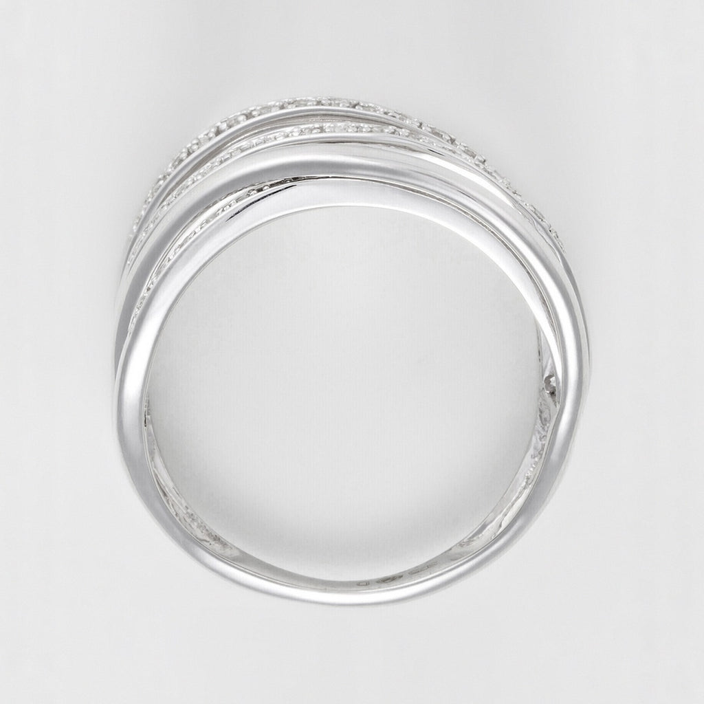 Anillo “Méli-Mélo Scintillant” D0.12/40 – Oro blanco