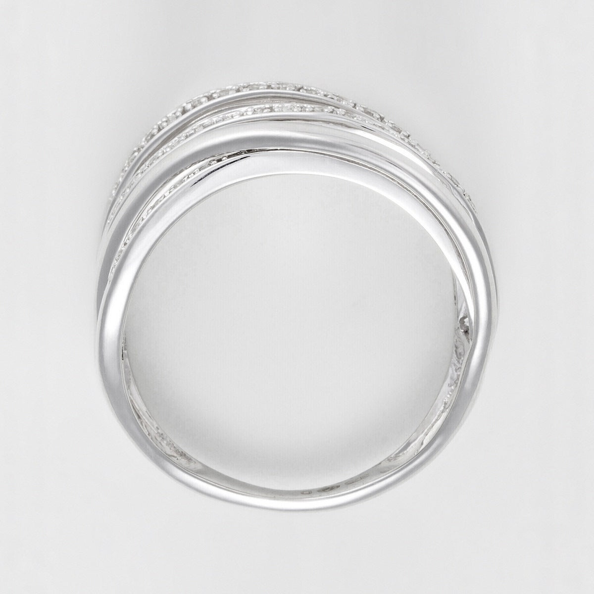Anillo “Méli-Mélo Scintillant” D0.12/40 – Oro blanco