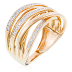 "Méli-Mélo Scintillant" Ring D0.12/40 - 375/1000 Yellow Gold