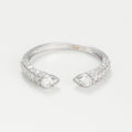 Anillo "Paloma" D0.60/46 - Oro blanco 375/1000