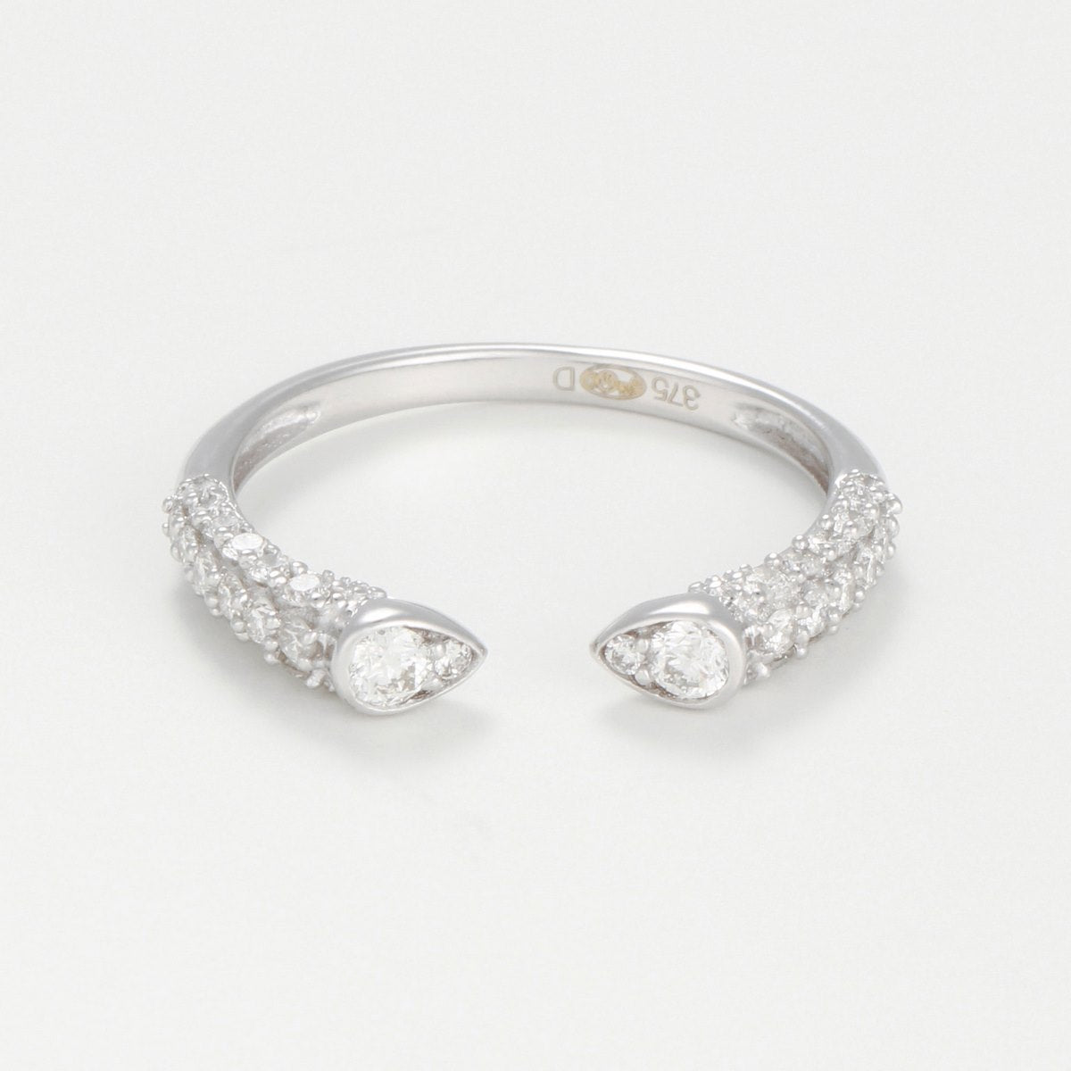 Anillo "Paloma" D0.60/46 - Oro blanco 375/1000