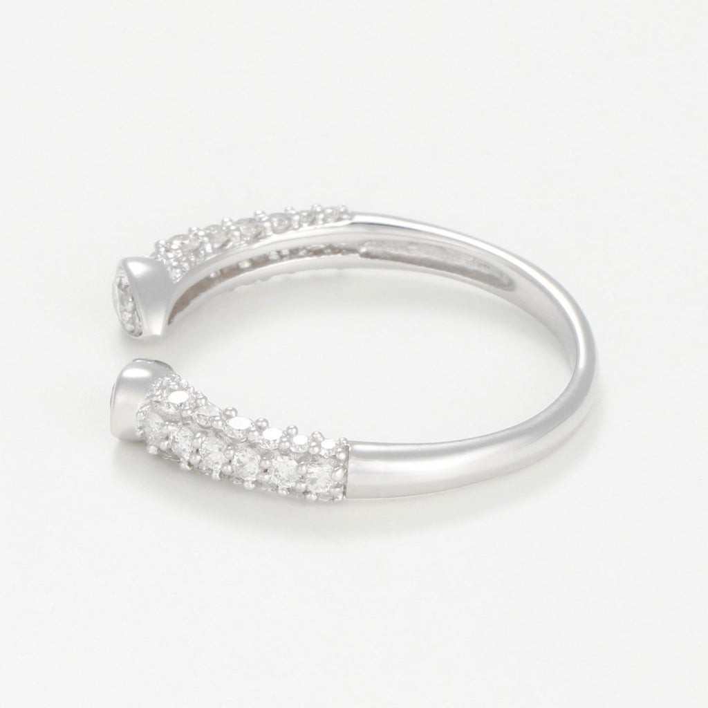 Anillo "Paloma" D0.60/46 - Oro blanco 375/1000