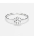 "Diamond Flower" Ring - D0.12/7 - White Gold