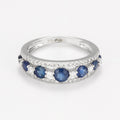 "Sapphire Crown" Ring D0.36/56 S0.65/7 - 375/1000 White Gold
