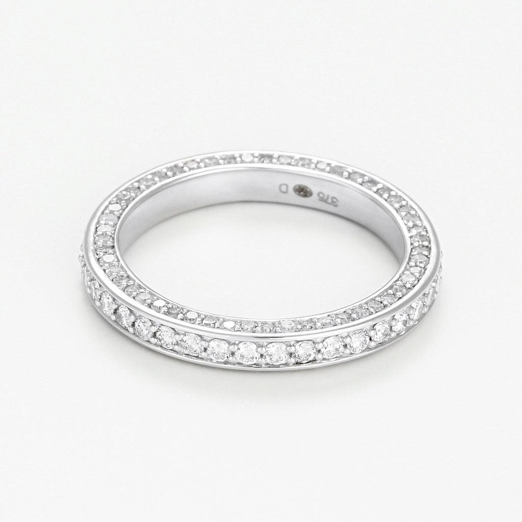 Bague "Alliance Tris" 1 Ct/141 - Or Blanc 375/1000