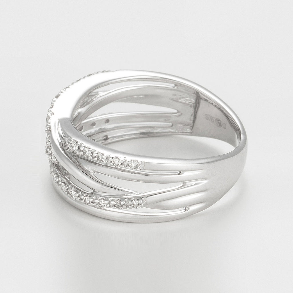 Anillo “Entrelacs Eternel” Diamantes D0.18Ct/36 – Oro blanco