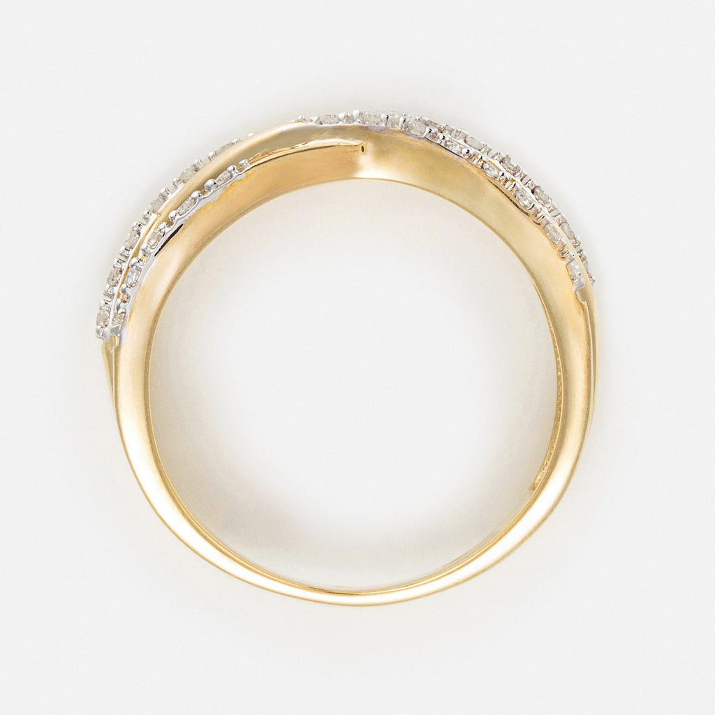 Ring “Entrelacs Eternel” Diamonds 0.18Ct/36 – Yellow Gold