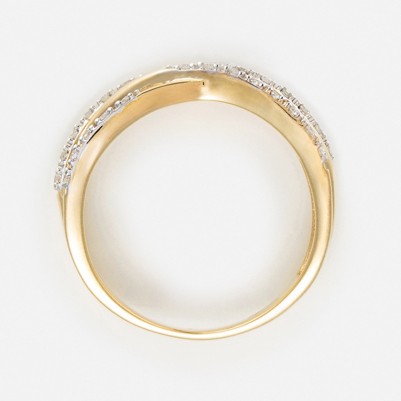 Ring “Entrelacs Eternel” Diamonds 0.18Ct/36 – Yellow Gold