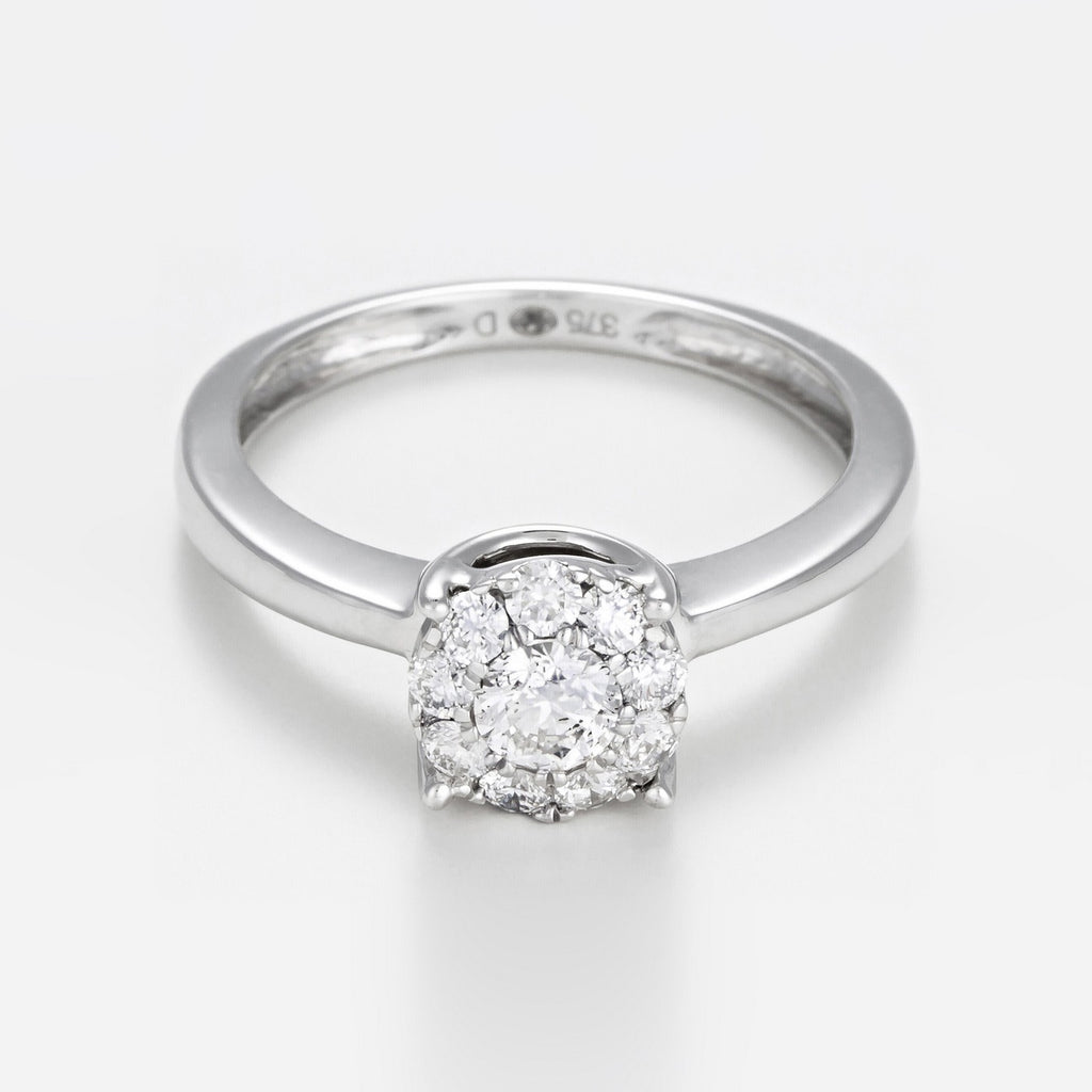 Bague "Brillant Luciana 0,50" Diamants 0,23Ct/1 & 0,27/9