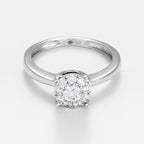 Bague "Brillant Luciana 0,50" Diamants 0,23Ct/1 & 0,27/9