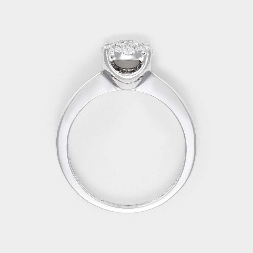 Bague "Brillant Luciana 0,50" Diamants 0,23Ct/1 & 0,27/9