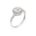 Anillo de diamantes "Pompadour" 0.74Ct/41 - Oro blanco 375/1000