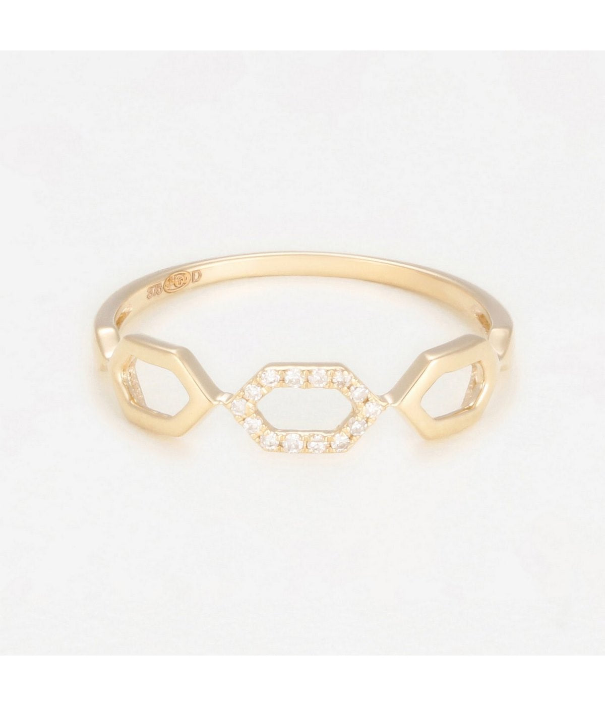 "Sia" Ring - D0.04/14 - Yellow Gold