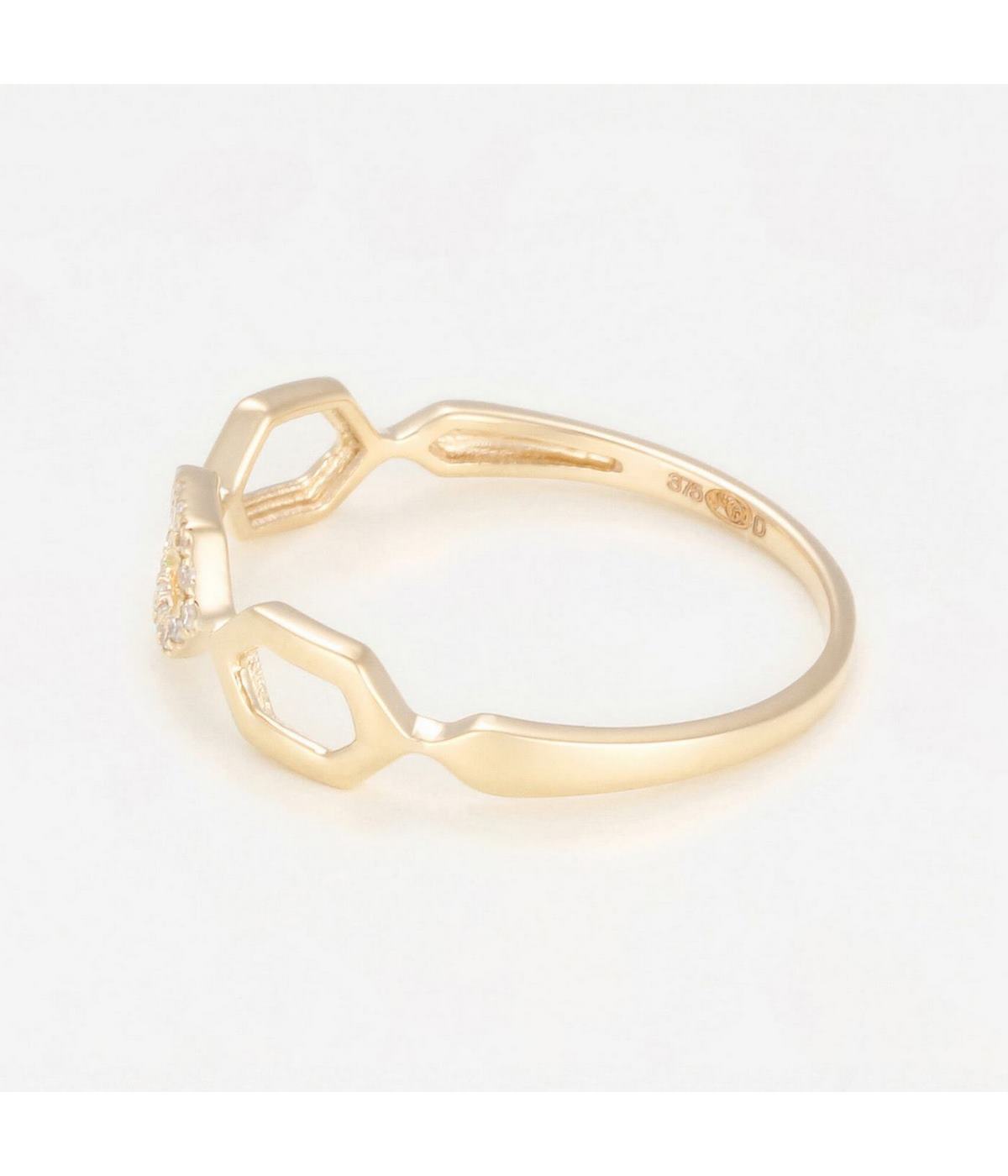 "Sia" Ring - D0.04/14 - Yellow Gold