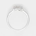 Anillo Dúo "Antiguo" Diamantes 0.31Cts/84 - Oro blanco