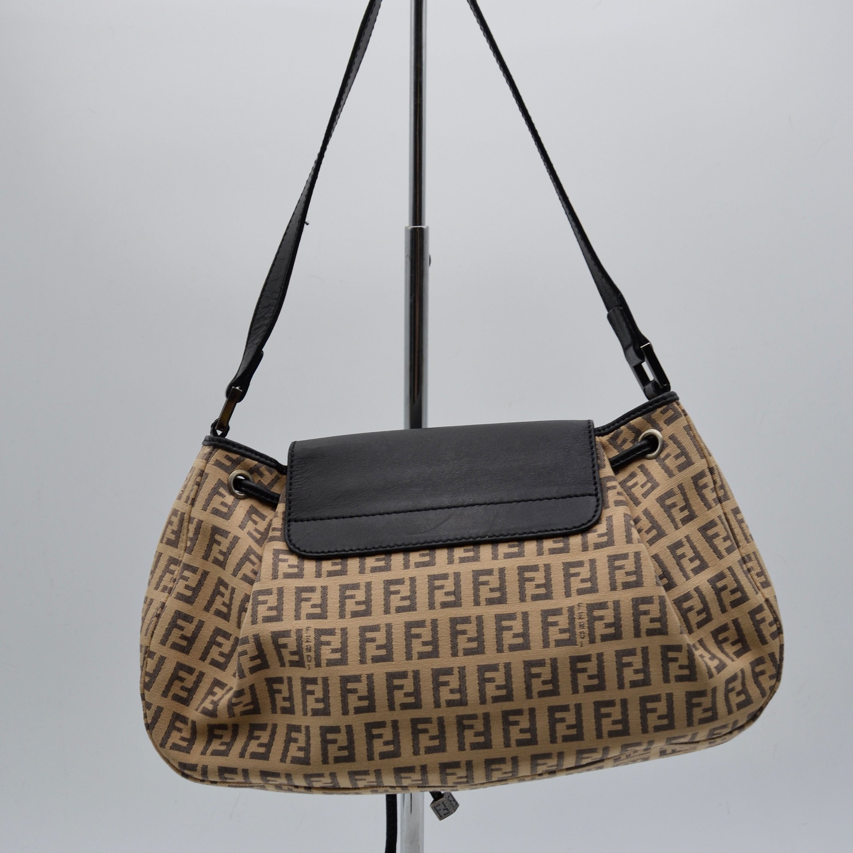 Sac Baguette Fendi Vintage Toile Zucchino