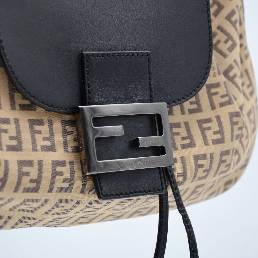 Sac Baguette Fendi Vintage Toile Zucchino