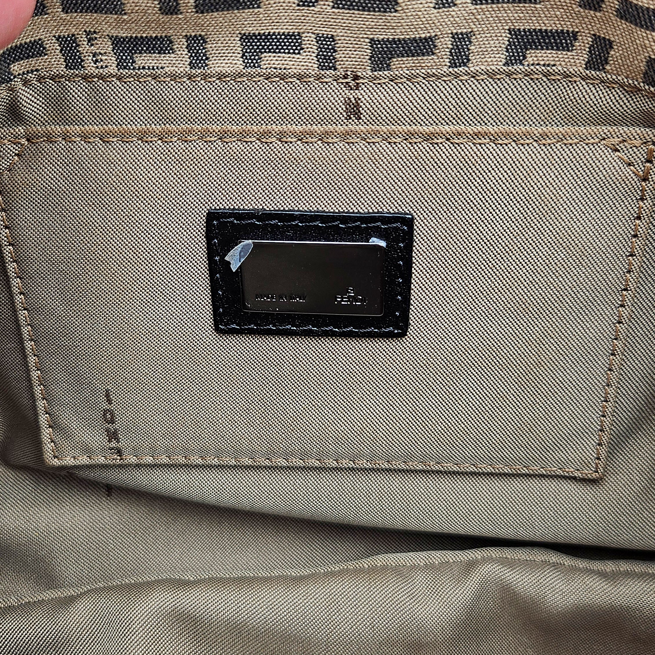 Sac Baguette Fendi Vintage Toile Zucchino