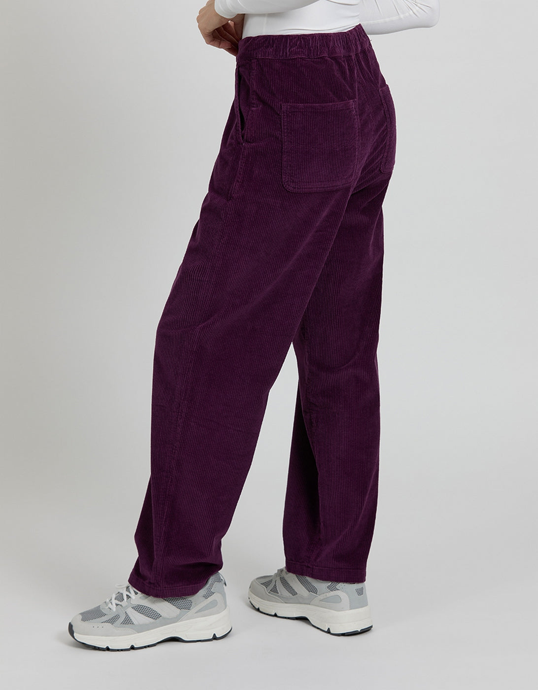 Baltimore Velvet Straight Trousers - Berry - Women