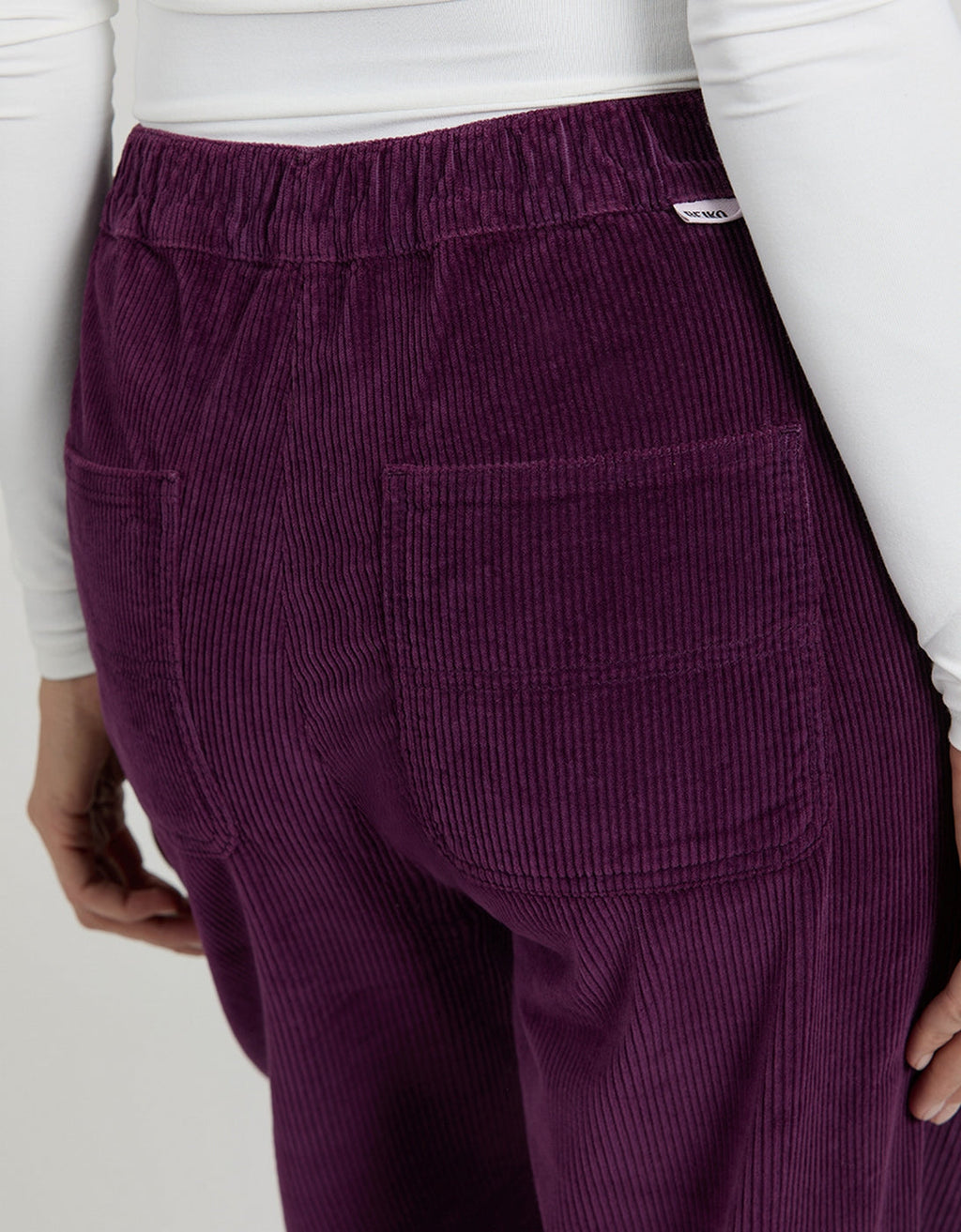 Baltimore Velvet Straight Trousers - Berry - Women