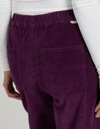 Baltimore Velvet Straight Trousers - Berry - Women
