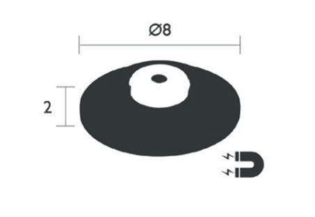 Fermob - Magnetic Base for Lighting - Aplô - Red Ocher