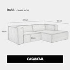 Basil Angle – Feincord – Ecksofa