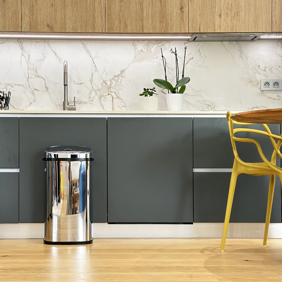 Poubelle Automatique Inox Largo - 42L - Argent