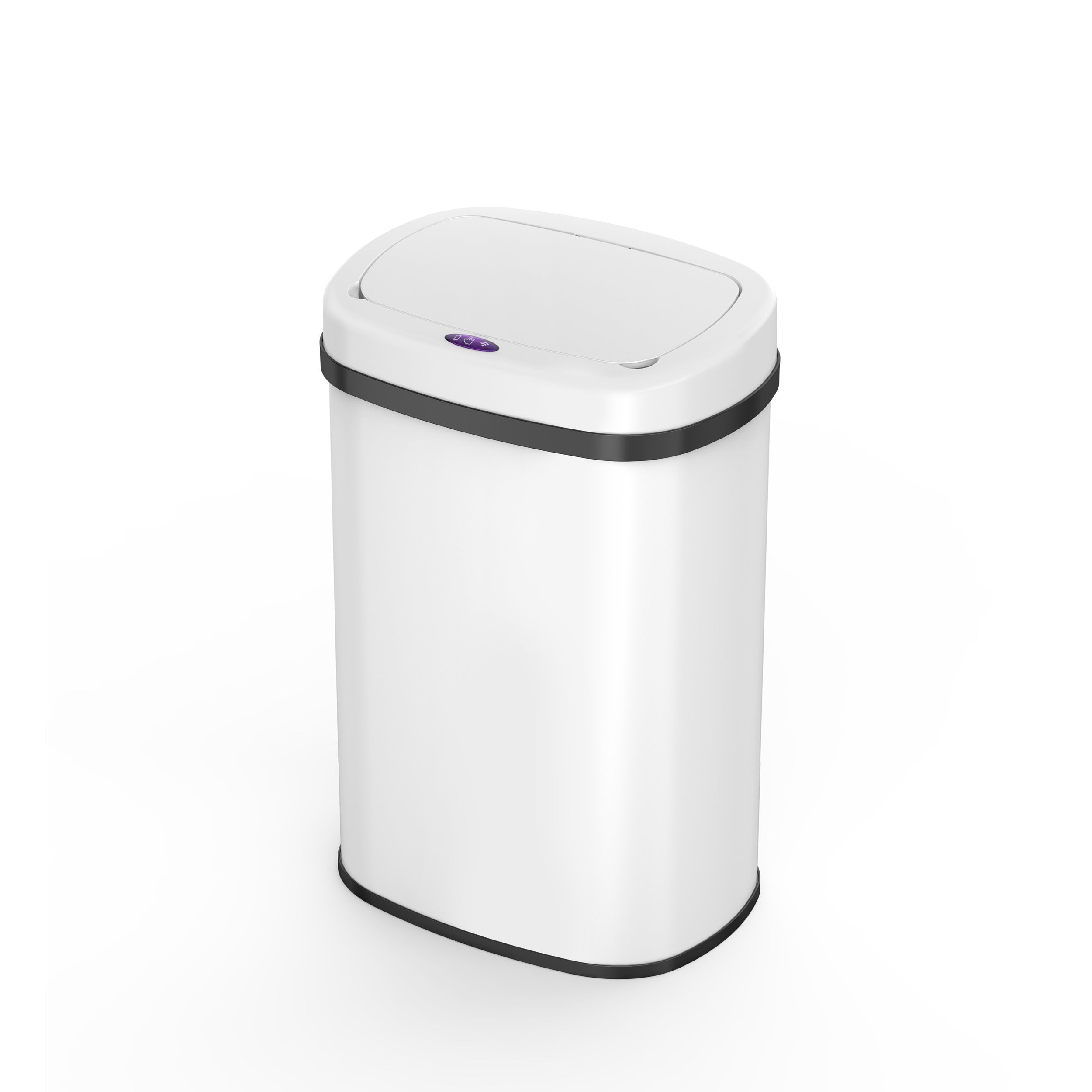 Majestic - Poubelle Automatique Inox 58L - Acier Inoxydable - Blanc