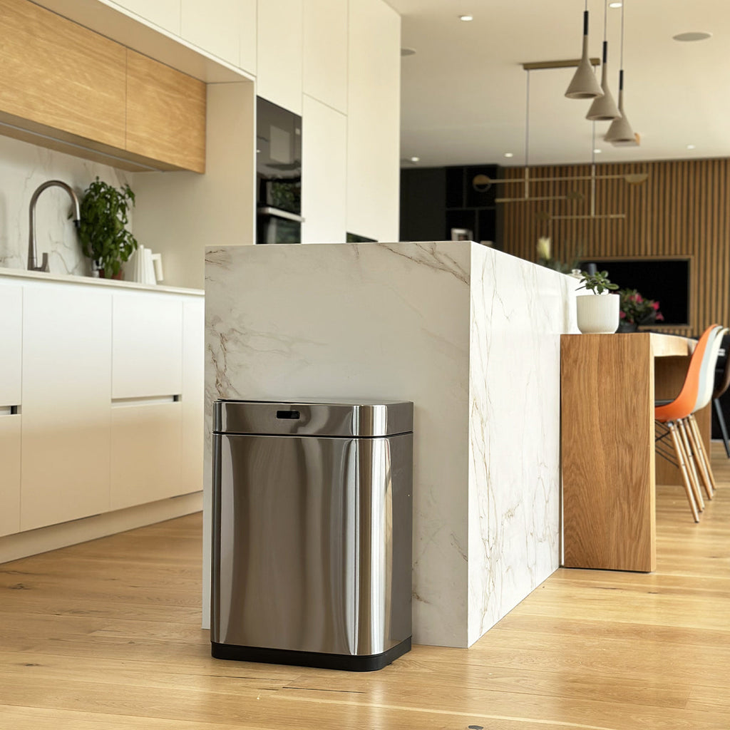 Upper - Poubelle Automatique Inox 60L - Acier Inoxydable - Argent