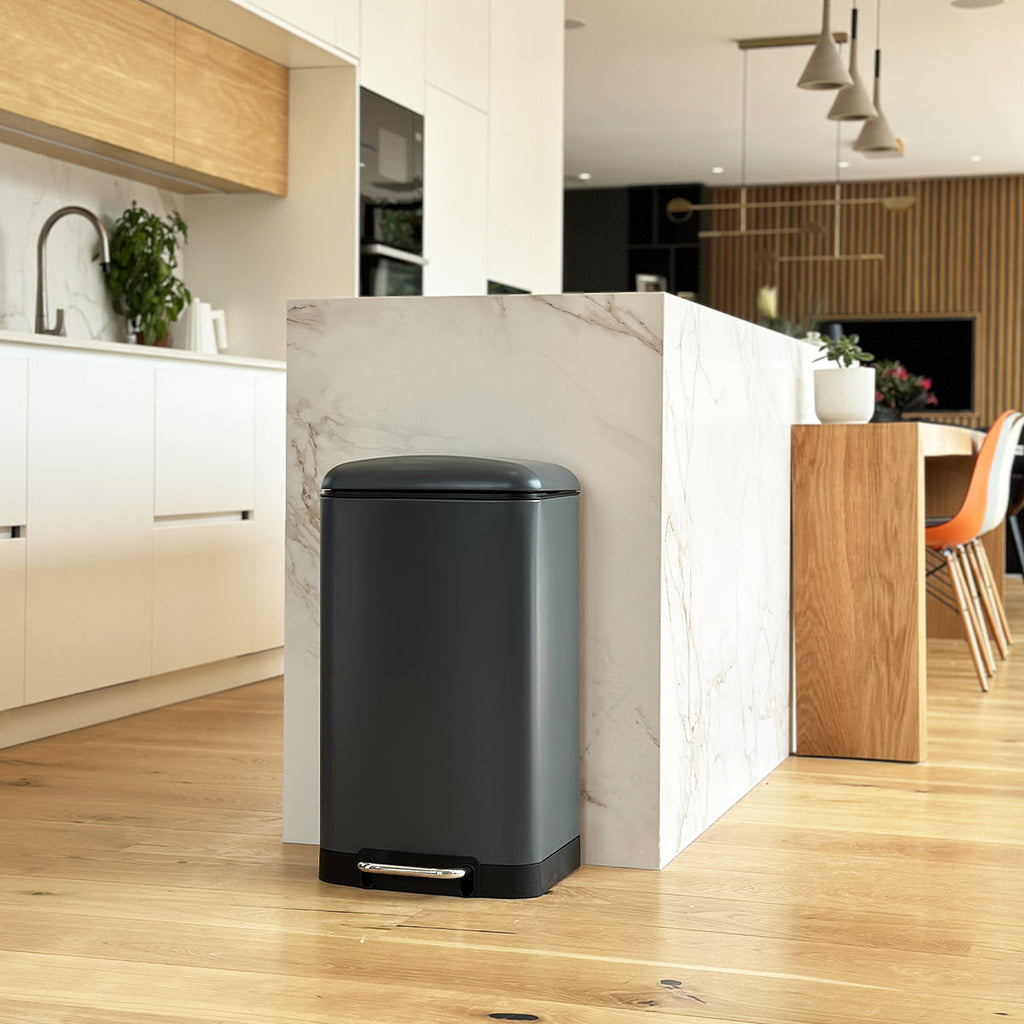 Greenwich - Poubelle À Pédale Inox 40L - Acier Inoxydable - Gris