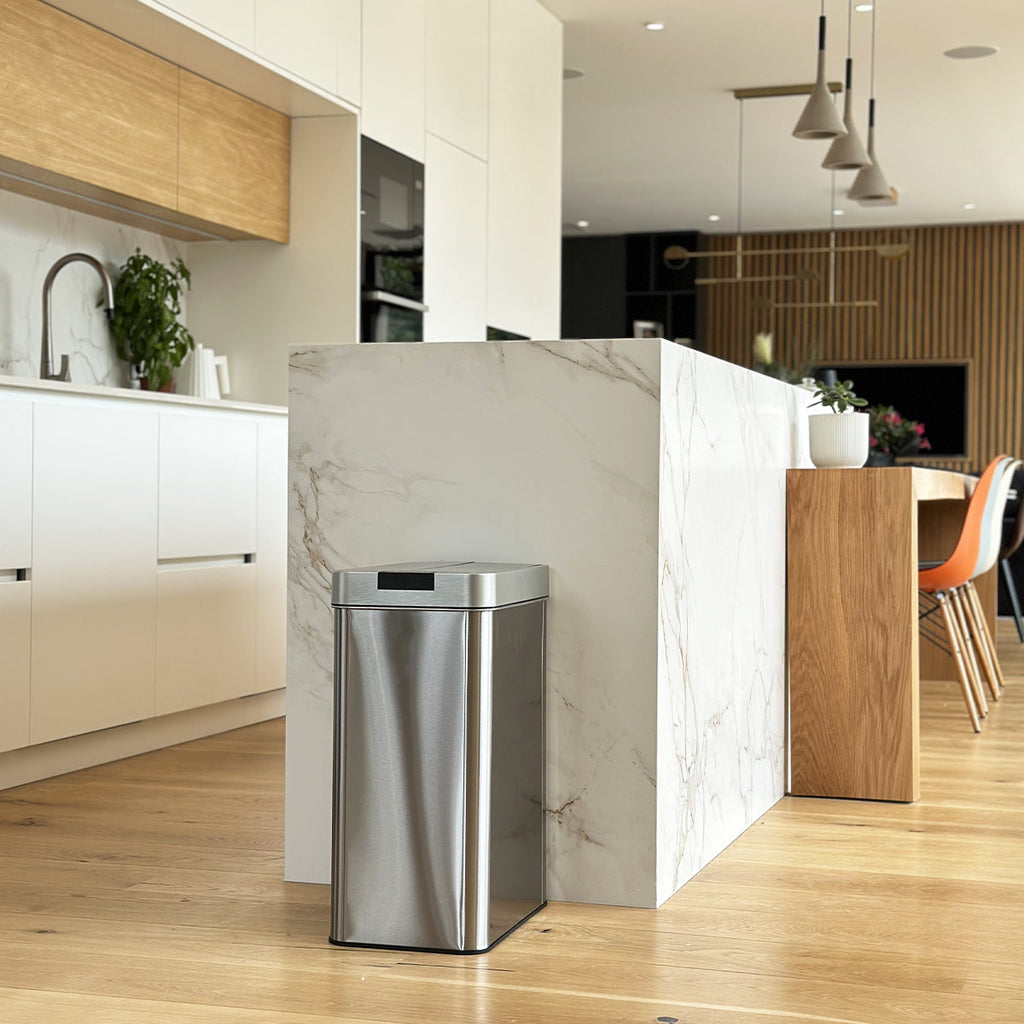 Silverlake - Poubelle Automatique Inox 60L - Acier Inoxydable - Argent