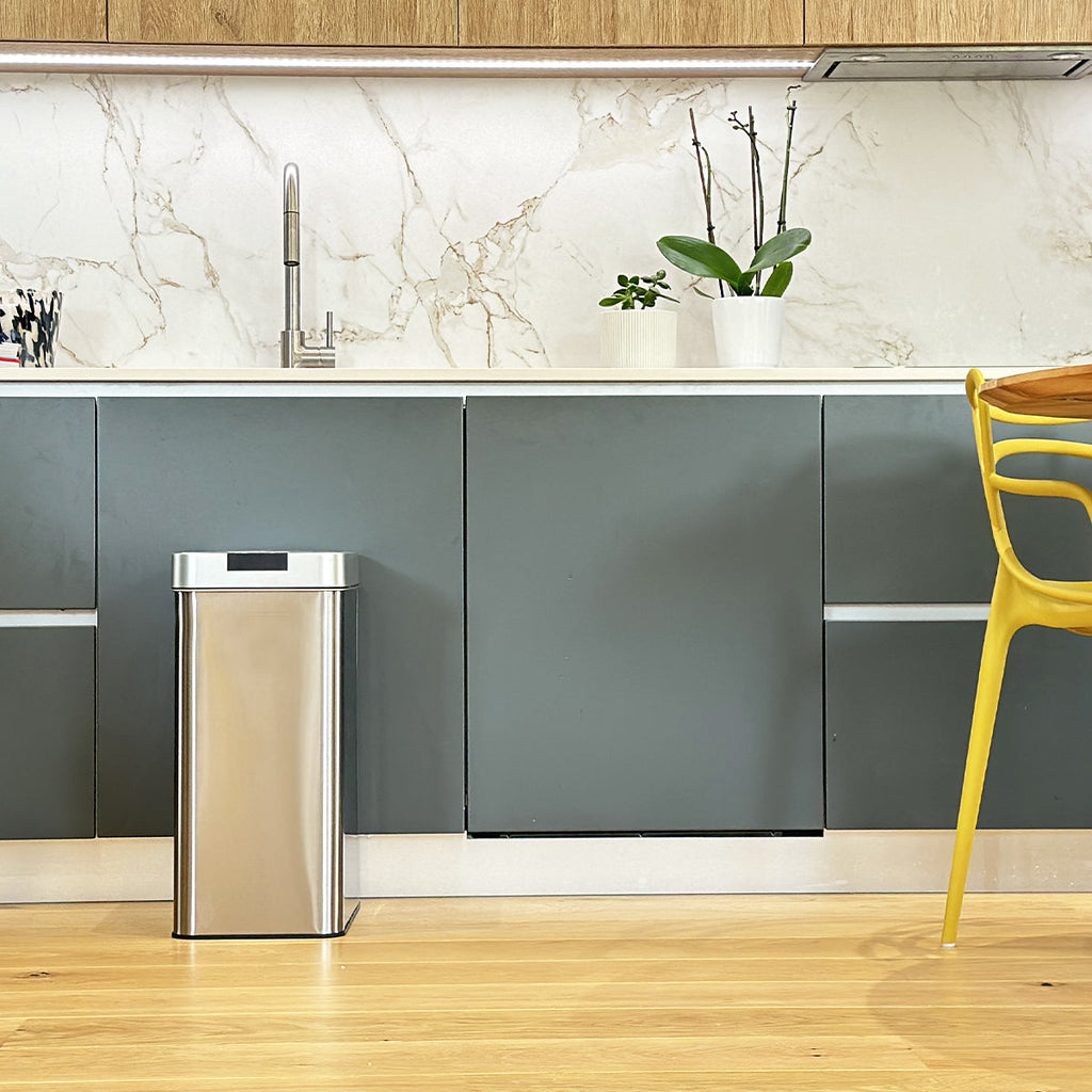 Silverlake - Poubelle Automatique Inox 60L - Acier Inoxydable - Argent