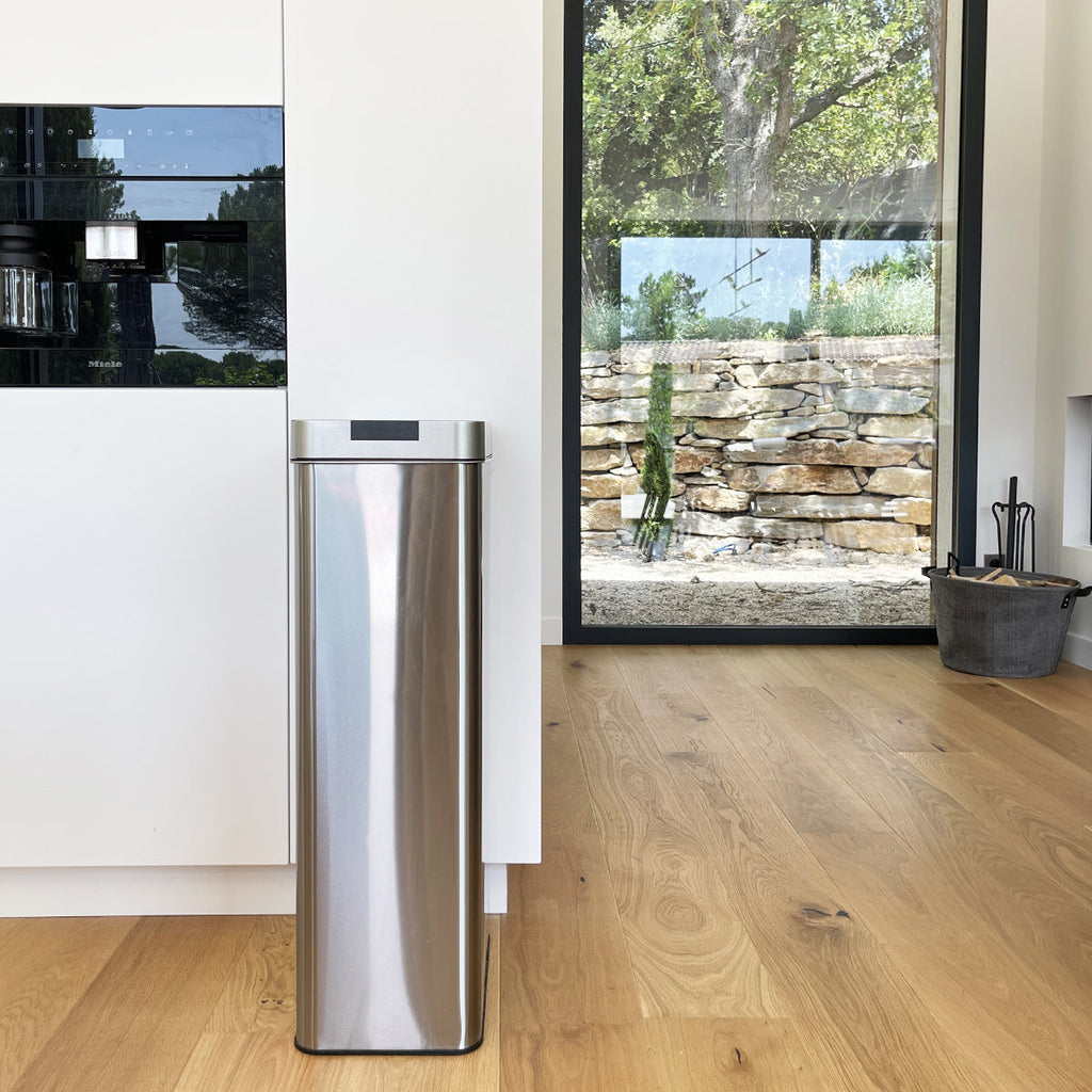 Silverlake - Poubelle Automatique Inox 90L - Acier Inoxydable - Argent