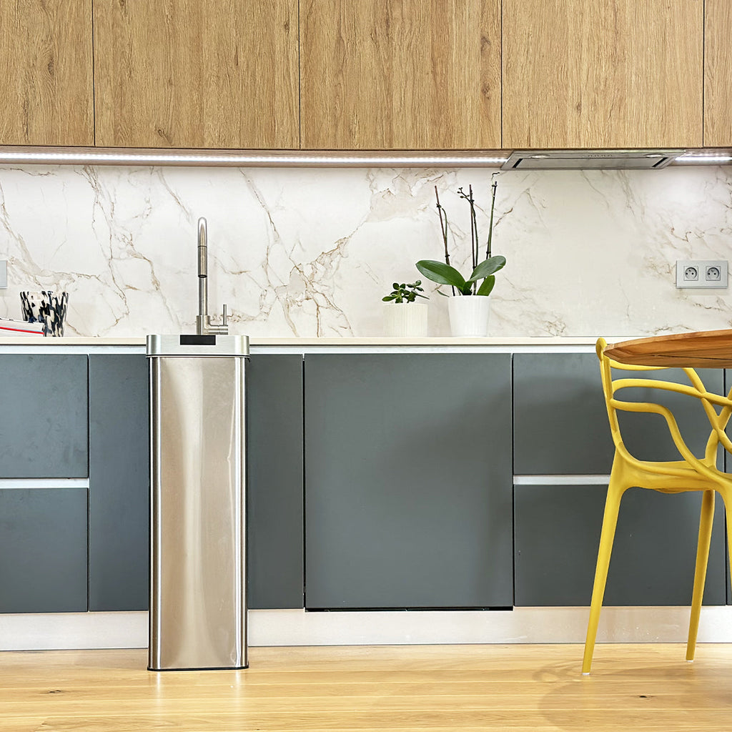 Silverlake - Poubelle Automatique Inox 90L - Acier Inoxydable - Argent