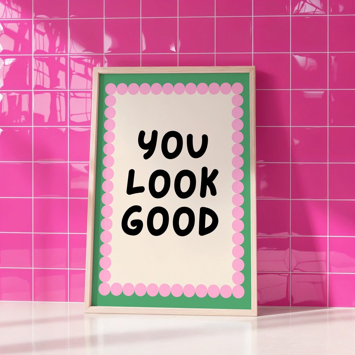 Bath - Affiche You Look Good - Vert