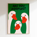 Bath - Affiche Are Yoi Pooping? - Vert