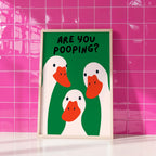 Bath - Affiche Are Yoi Pooping? - Vert