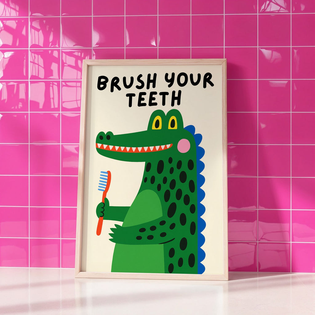 Bath - Affiche Wash Your Teeth - Multi