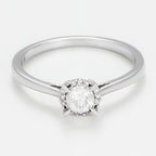 Anillo "Amoureuse 0.33" Diamantes 0.30Ct/1+0.03 Ct/12 - Oro blanco