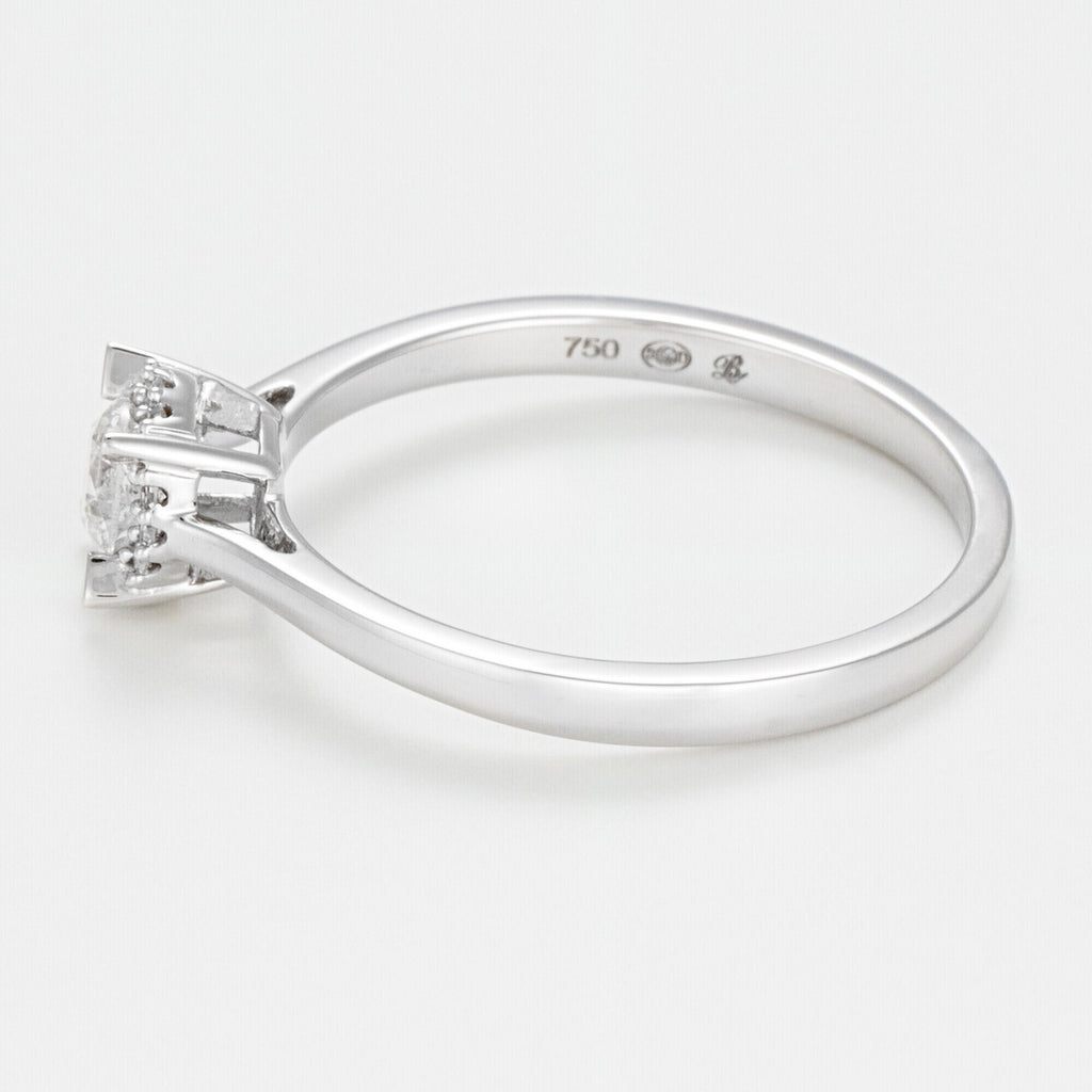 Anillo "Amoureuse 0.33" Diamantes 0.30Ct/1+0.03 Ct/12 - Oro blanco